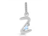 Moonstone & White Topaz Alphabet Z Pendant RBM-RDA-52.
