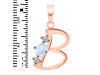 Moonstone & White Topaz Alphabet B Pendant RBM-RDA-54.