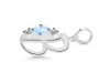 Moonstone & White Topaz Alphabet B Pendant RBM-RDA-54.