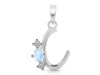 Moonstone & White Topaz Alphabet C Pendant RBM-RDA-55.