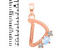 Moonstone & White Topaz Alphabet D Pendant RBM-RDA-56.