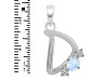 Moonstone & White Topaz Alphabet D Pendant RBM-RDA-56.