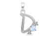 Moonstone & White Topaz Alphabet D Pendant RBM-RDA-56.