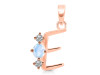 Moonstone & White Topaz Alphabet E Pendant RBM-RDA-57.