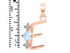 Moonstone & White Topaz Alphabet E Pendant RBM-RDA-57.