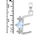 Moonstone & White Topaz Alphabet E Pendant RBM-RDA-57.