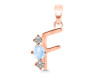 Moonstone & White Topaz Alphabet F Pendant RBM-RDA-58.