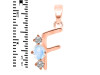 Moonstone & White Topaz Alphabet F Pendant RBM-RDA-58.