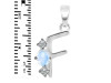 Moonstone & White Topaz Alphabet F Pendant RBM-RDA-58.
