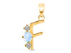 Moonstone & White Topaz Alphabet F Pendant RBM-RDA-58.