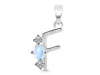 Moonstone & White Topaz Alphabet F Pendant RBM-RDA-58.