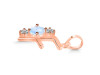 Moonstone & White Topaz Alphabet F Pendant RBM-RDA-58.