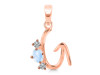Moonstone & White Topaz Alphabet G Pendant RBM-RDA-59.