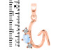 Moonstone & White Topaz Alphabet G Pendant RBM-RDA-59.