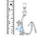 Moonstone & White Topaz Alphabet G Pendant RBM-RDA-59.