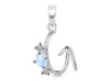 Moonstone & White Topaz Alphabet G Pendant RBM-RDA-59.