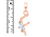Moonstone & White Topaz Alphabet F Pendant RBM-RDA-6.