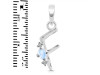 Moonstone & White Topaz Alphabet F Pendant RBM-RDA-6.
