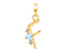 Moonstone & White Topaz Alphabet F Pendant RBM-RDA-6.