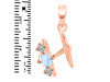 Moonstone & White Topaz Alphabet H Pendant RBM-RDA-60.