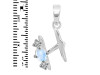 Moonstone & White Topaz Alphabet H Pendant RBM-RDA-60.