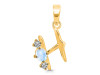 Moonstone & White Topaz Alphabet H Pendant RBM-RDA-60.