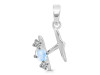 Moonstone & White Topaz Alphabet H Pendant RBM-RDA-60.