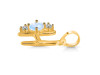 Moonstone & White Topaz Alphabet H Pendant RBM-RDA-60.