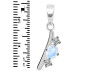 Moonstone & White Topaz Alphabet I Pendant RBM-RDA-61.