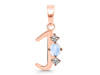 Moonstone & White Topaz Alphabet J Pendant RBM-RDA-62.