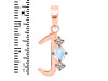Moonstone & White Topaz Alphabet J Pendant RBM-RDA-62.