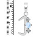 Moonstone & White Topaz Alphabet J Pendant RBM-RDA-62.