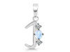 Moonstone & White Topaz Alphabet J Pendant RBM-RDA-62.