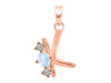 Moonstone & White Topaz Alphabet K Pendant RBM-RDA-63.