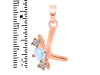 Moonstone & White Topaz Alphabet K Pendant RBM-RDA-63.