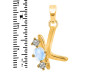 Moonstone & White Topaz Alphabet K Pendant RBM-RDA-63.