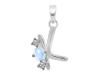 Moonstone & White Topaz Alphabet K Pendant RBM-RDA-63.