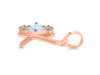 Moonstone & White Topaz Alphabet K Pendant RBM-RDA-63.