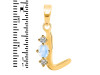 Moonstone & White Topaz Alphabet L Pendant RBM-RDA-64.