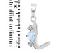 Moonstone & White Topaz Alphabet L Pendant RBM-RDA-64.