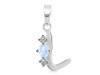 Moonstone & White Topaz Alphabet L Pendant RBM-RDA-64.