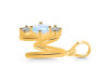 Moonstone & White Topaz Alphabet M Pendant RBM-RDA-65.