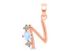 Moonstone & White Topaz Alphabet N Pendant RBM-RDA-66.