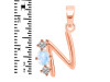 Moonstone & White Topaz Alphabet N Pendant RBM-RDA-66.