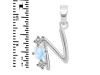 Moonstone & White Topaz Alphabet N Pendant RBM-RDA-66.