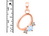 Moonstone & White Topaz Alphabet O Pendant RBM-RDA-67.