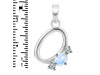 Moonstone & White Topaz Alphabet O Pendant RBM-RDA-67.