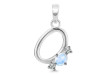 Moonstone & White Topaz Alphabet O Pendant RBM-RDA-67.