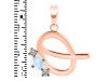Moonstone & White Topaz Alphabet Q Pendant RBM-RDA-69.