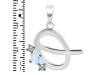 Moonstone & White Topaz Alphabet Q Pendant RBM-RDA-69.